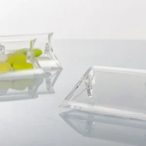 25 Bustine in plexiglass 9,5X6,5 cm trasparenti portaconfetti