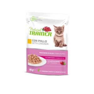 NATURAL TRAINER GATTO KITTEN&YOUNG POLLO 85GR X 12
