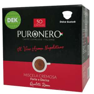 50 CAPSULE PURONERO MISCELA DECAFFEINATO COMPATIBILITÀ DOLCE GUSTO